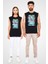 Lila At Siyah Unisex Kolsuz Tişört Kesik Kol T-Shirt 2