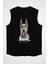 Asil Köpek Doberman Siyah Unisex Kolsuz Tişört Kesik Kol T-Shirt 1