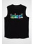 Science Siyah Unisex Kolsuz Tişört Kesik Kol T-Shirt 1