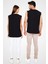 Uçurtma Kayağı - Kite Board Siyah Unisex Kolsuz Tişört Kesik Kol T-Shirt 3