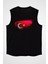Türkiye - Turkey Siyah Unisex Kolsuz Tişört Kesik Kol T-Shirt 1