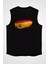 Ispanya - Spain Siyah Unisex Kolsuz Tişört Kesik Kol T-Shirt 1