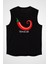 Altın Oran Kırmızı Biber Siyah Unisex Kolsuz Tişört Kesik Kol T-Shirt 1