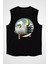 Japonya Kurukafa Siyah Unisex Kolsuz Tişört Kesik Kol T-Shirt 1