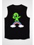 Dabbing Alien Siyah Unisex Kolsuz Tişört Kesik Kol T-Shirt 1