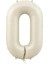 0 Bej Krem Renk Rakam Folyo Balon 80 cm 1