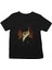 Retro Kedi Tablo Siyah Unisex Çocuk Tişört T-Shirt 1