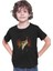 Retro Kedi Tablo Siyah Unisex Çocuk Tişört T-Shirt 3