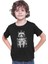 Mafya Babası Kedicik Siyah Unisex Çocuk Tişört T-Shirt 3