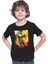 Basketbol Siyah Unisex Çocuk Tişört T-Shirt 3