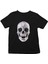 Pırlanta Taşlı Kurukafa Siyah Unisex Çocuk Tişört T-Shirt 1