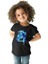 Uluyan Kurt Siyah Unisex Çocuk Tişört T-Shirt 2