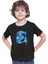 Uluyan Kurt Siyah Unisex Çocuk Tişört T-Shirt 3