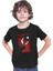 Türkiye Uluyan Kurt Siyah Unisex Çocuk Tişört T-Shirt 3