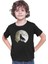 Uluyan Kurt Siyah Unisex Çocuk Tişört T-Shirt 3
