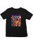 Kanaviçe Siyah Unisex Çocuk Tişört T-Shirt 2