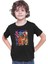 Kanaviçe Siyah Unisex Çocuk Tişört T-Shirt 3