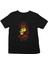 Kral Taçlı Aslan Siyah Unisex Çocuk Tişört T-Shirt 2