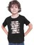 Yüzen Deniz Atı Deniz Anası ve Yıldızı Siyah Unisex Çocuk Tişört T-Shirt 3