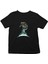 Kaykay Astronot Siyah Unisex Çocuk Tişört T-Shirt 1