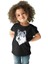Mavi Gözlü Köpek Sibirya Kurdu Husky Haski Siyah Unisex Çocuk Tişört T-Shirt 2