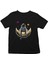 Ayda Oturan Astronot Siyah Unisex Çocuk Tişört T-Shirt 1