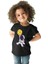 Sevimli Basketbolcu Astronot Siyah Unisex Çocuk Tişört T-Shirt 2