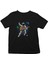 Gitar Çalan Astronot Siyah Unisex Çocuk Tişört T-Shirt 1