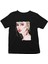 Güzel Kız Siyah Unisex Çocuk Tişört T-Shirt 1