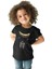 Ayda Sallanan Astronot Siyah Unisex Çocuk Tişört T-Shirt 2