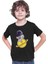 Kripto Astronot Siyah Unisex Çocuk Tişört T-Shirt 3