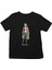 Kış Mevsimi Paltolu Kız Siyah Unisex Çocuk Tişört T-Shirt 1