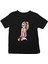 Pembe Elbise Fashion Moda Siyah Unisex Çocuk Tişört T-Shirt 1