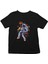 Smaç Vuran Astronot Siyah Unisex Çocuk Tişört T-Shirt 1