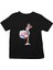 Renkli Balonlar ve Kız Siyah Unisex Çocuk Tişört T-Shirt 1