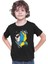 Ukrayna Tarzı Siyah Unisex Çocuk Tişört T-Shirt 2