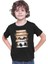 Panda Büyük Hayaller Siyah Unisex Çocuk Tişört T-Shirt 3