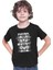 Desenli Tavşan Siyah Unisex Çocuk Tişört T-Shirt 3