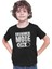 Bateri Modu Açık Siyah Unisex Çocuk Tişört T-Shirt 3