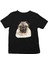 Sevin Beni Pug Siyah Unisex Çocuk Tişört T-Shirt 1