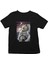 Astronot Husky Siyah Unisex Çocuk Tişört T-Shirt 1
