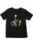 Akordiyon Çalan Kurukafa Siyah Unisex Çocuk Tişört T-Shirt 1