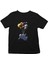 Astronot ve Uçan Gezegenler Siyah Unisex Çocuk Tişört T-Shirt 1