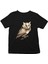 Origami Baykuş Siyah Unisex Çocuk Tişört T-Shirt 1