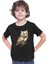 Origami Baykuş Siyah Unisex Çocuk Tişört T-Shirt 3