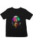 Renkli Pilot Kaskı Siyah Unisex Çocuk Tişört T-Shirt 1