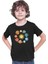 Güneş Sistemi Gezegenler Siyah Unisex Çocuk Tişört T-Shirt 3