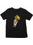 Balonlu Şirin Astronot Siyah Unisex Çocuk Tişört T-Shirt 1