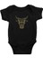 Boğa Burcu Siyah Unisex Bebek Body - Zıbın 1