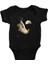 Kurt ve Ay Siyah Unisex Bebek Body - Zıbın 1